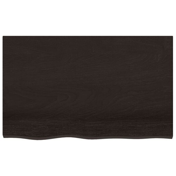 vidaXL Bathroom Countertop Dark Brown 31.5 x 19.7 x (0.8-1.6) " Treated Solid Wood