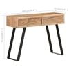 vidaXL Console Table Natural Acacia, Black Solid Acacia wood, Steel
