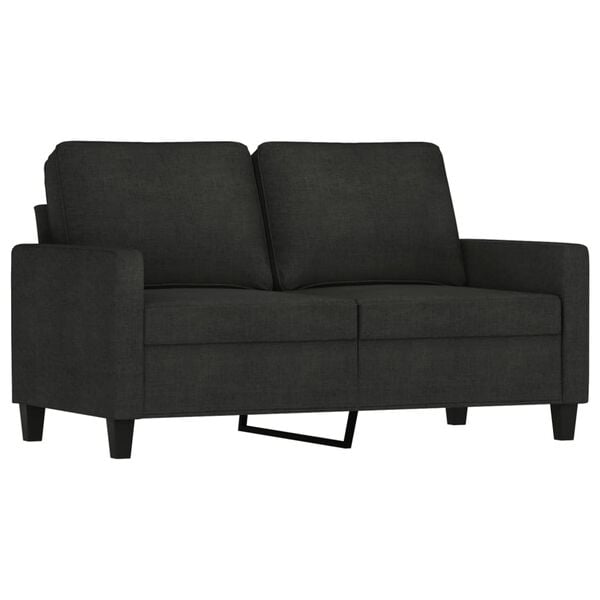 vidaXL Sofa Set Black 100% polyester, metal, textilene, plywood 3-Piece