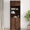 vidaXL Wall Cabinet Brown Oak Engineered Wood Medium Cabinet