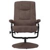 vidaXL Recliner Brown Faux Suede Leather Standard Recliner Size Swivel