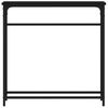vidaXL Console Table Black Engineered wood, metal Narrow Adjustable Feet