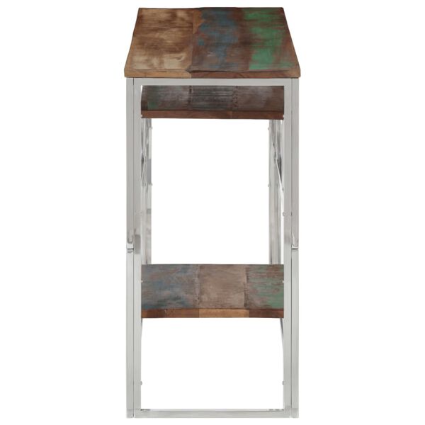 vidaXL Console Table Silver and Wood