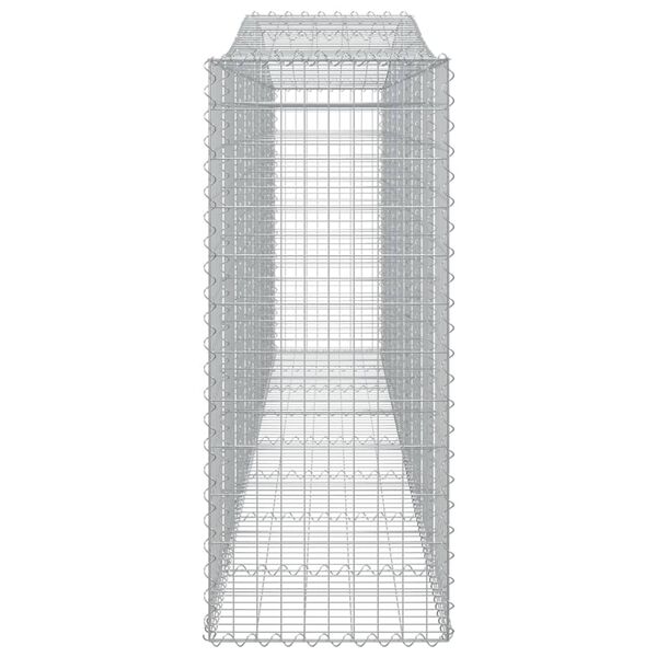 vidaXL Gabion Basket Silver Galvanized iron 157.5 x 19.7 x 47.2/55.1 in