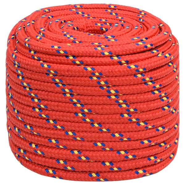vidaXL Boat Rope Red 0.63 " 328.1 ' Polypropylene