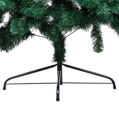 vidaXL Artificial Half Christmas Tree with Stand Green 59.1" PVC