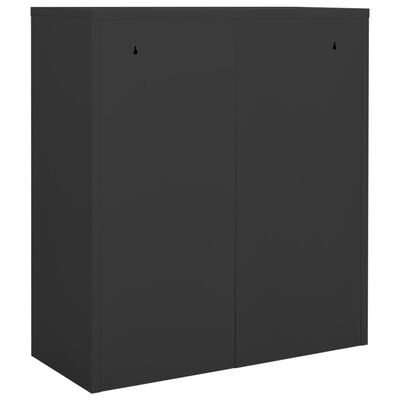 vidaXL Office Cabinet with Planter Box Anthracite 35.4"x15.7"x49.2" Steel
