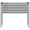 vidaXL Garden Planter Silver Galvanized steel 39.4 x 16.1 x 35.4 in