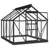 vidaXL Glass Greenhouse Anthracite 61"x78.9"x75.2" Aluminum