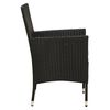 vidaXL Outdoor Dining Set Black, Cream White