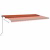 vidaXL Retractable Awning Orange and Brown