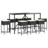 vidaXL Garden Bar Set Black