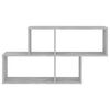 vidaXL Wall Shelf Concrete gray Engineered wood Medium Wall mounting
