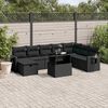 vidaXL Garden Sofa Set Black