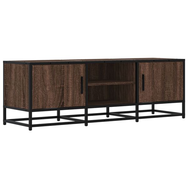 vidaXL TV Cabinet Brown Oak Engineered wood, metal Medium TV Cabinet