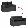 vidaXL Garden Sofa Set Black