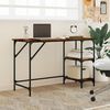 vidaXL Desk Smoked oak Engineered wood, metal Medium Adjustable Feet