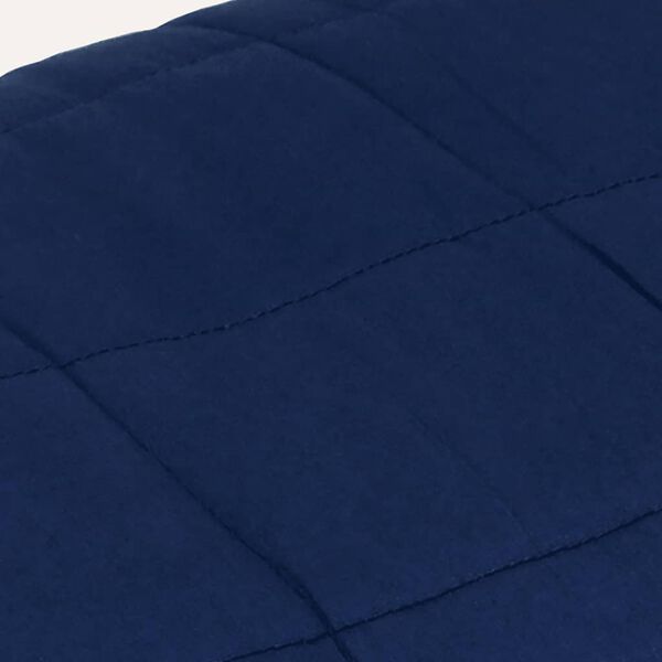 vidaXL Weighted Blanket Blue Cotton, Polyester, Glass beads