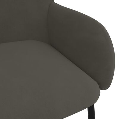 vidaXL Dining Chairs 2 pcs Dark Gray Velvet