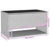 vidaXL Cushion Box Black PE Rattan, Powder-Coated Steel, Polyester