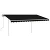 vidaXL Retractable Awning Anthracite Powder-coated aluminum Large