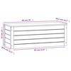 vidaXL Storage Box White Solid pine wood Large Storage Box Rectangular
