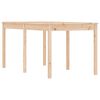 vidaXL Garden Table Natural Pine Solid Pine Wood Medium Durable