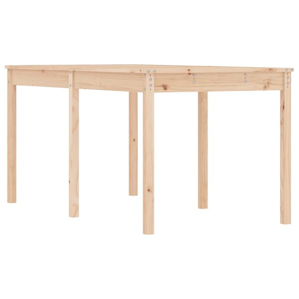 vidaXL Garden Table Natural Pine Solid Pine Wood Medium Durable