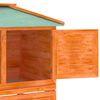 vidaXL Animal Cage Brown Fir wood Double floor Durable Animal Cage