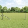 vidaXL Fence Post Grey 164.04 x 1.64 ft (1.42 in mesh) Steel and PVC