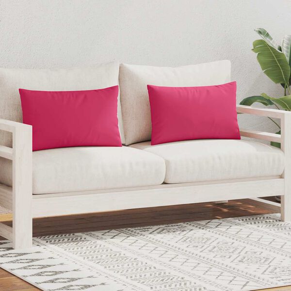 vidaXL Patio Pillows 2 pcs 23.6x15.7" Pink