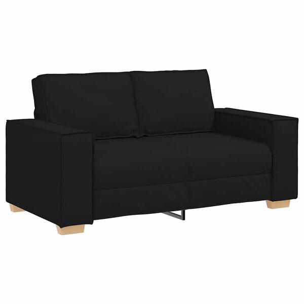 vidaXL 2-Seater Sofa Black 47.2 " Fabric