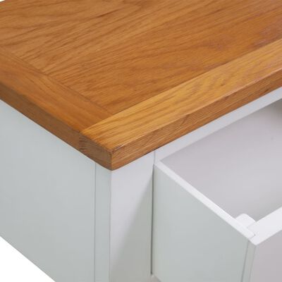 vidaXL Console Table 32.7"x11.8"x28.7" Solid Oak Wood