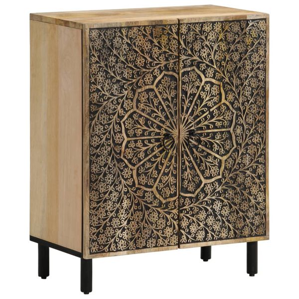 vidaXL Side Cabinet 23.6"x13"x29.5" Solid Wood Mango