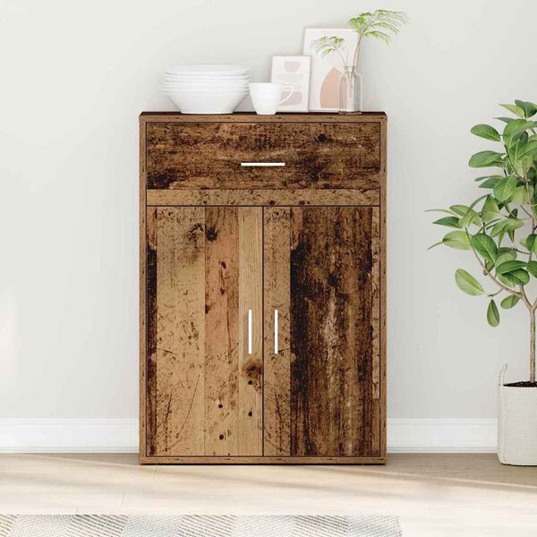 vidaXL Sideboard Old Wood 23.62 x 11.81 x 33.07 in Engineered Wood