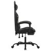 vidaXL Gaming Chair with Footrest Black and Camouflage Faux Leather