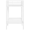 vidaXL Bunk Bed White Steel, mesh fabric 35.4 x 78.7 in Bunk Bed