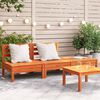 vidaXL Garden Sofa Wax brown Solid pine wood Large Modular Garden Sofa