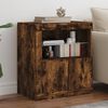 vidaXL Sideboard with LED Lights Smoked Oak 23.8"x14.6"x26.4"