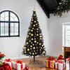 vidaXL Christmas Tree with 300 LEDs with Stand Black 70.9" PVC