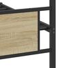 vidaXL Bed Frame Sonoma oak Engineered wood and steel 39.4 x 78.7 in