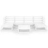 vidaXL Garden Lounge Set White Solid Pine Wood Large Modular