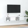 vidaXL TV Cabinet Set of 2 White Engineered Wood