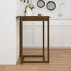 vidaXL Bar Table Honey Brown Solid Pine Wood Durable Bar Table Square