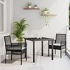 vidaXL Garden Dining Set with Cushion 5 pcs Brown Poly Rattan