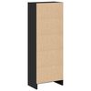 vidaXL Bookcase Black Engineered wood Small Bookcase Rectangular
