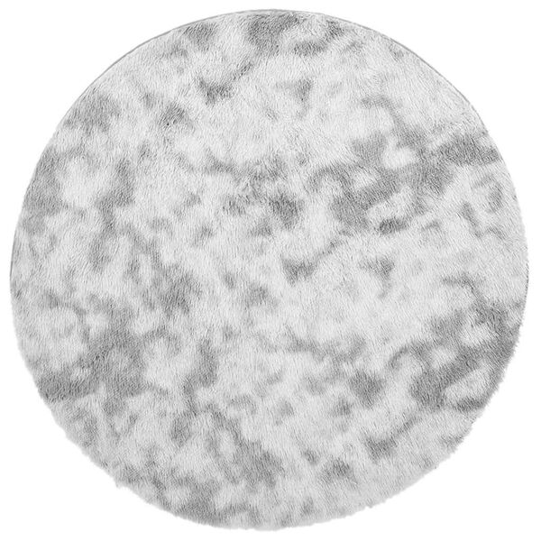 vidaXL Shaggy Rug Silver grey 100% Polyester 63x63 in Foldable