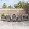 vidaXL Patio Dining Set Set of 8 Grey