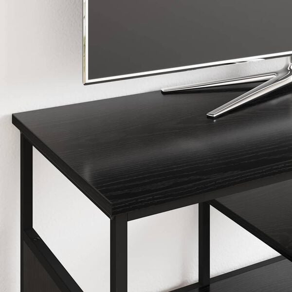 vidaXL TV Cabinet Black Oak 39.37 x 13.78 x 17.72 in