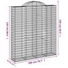 vidaXL Gabion Basket Set of 6 Silver Galvanized Iron